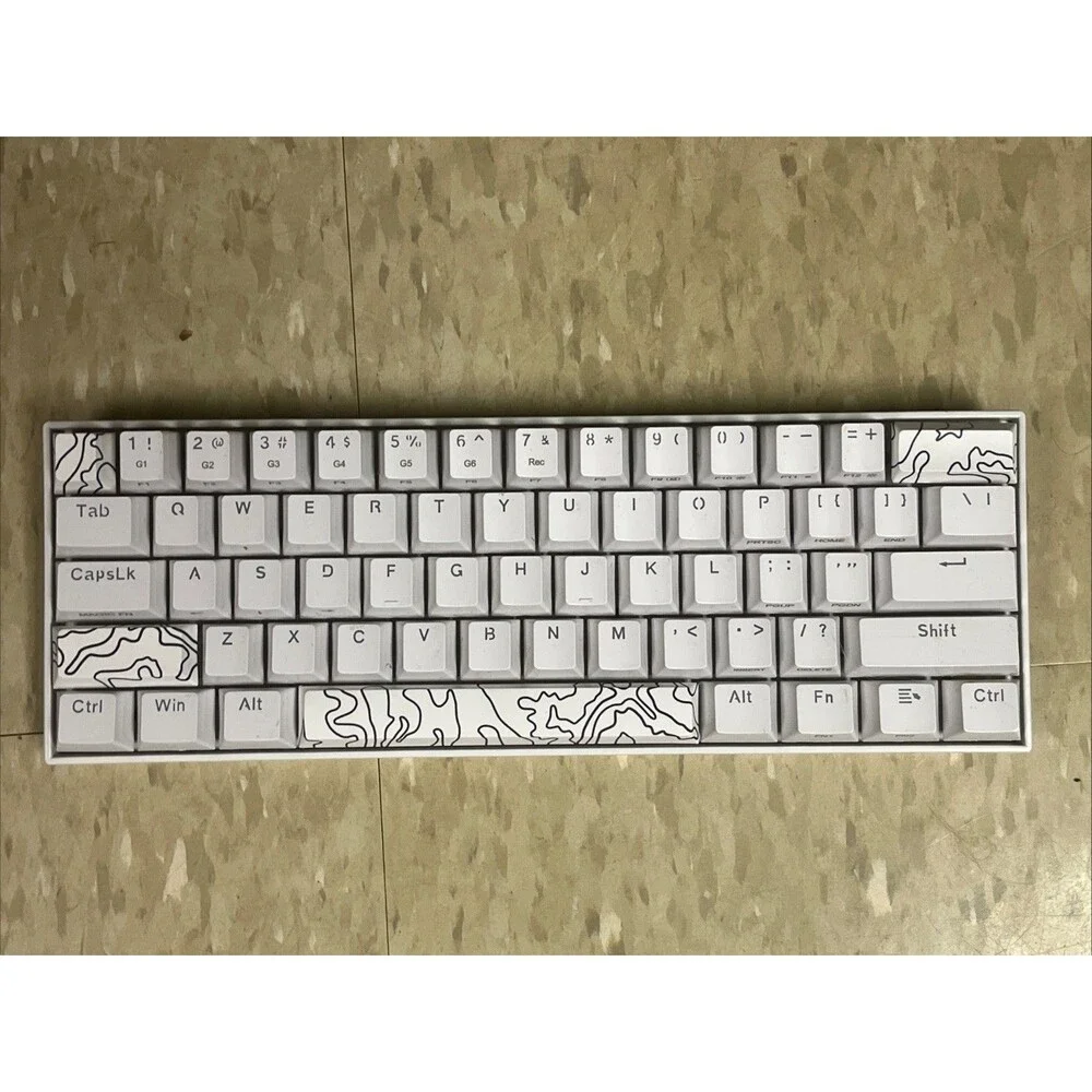 Redragon K530W-RGB Wireless Bluetooth Keyboard + Custom Topographic Keycaps